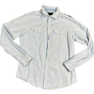 Marc Ecko Cut & Sew S  Blue Long Sleeve Shirt Deadly Threads 72nd Division EUC